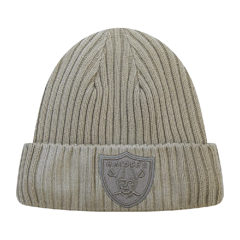 NFL LAS VEGAS RAIDERS NEUTRAL BEANIE (TAUPE)