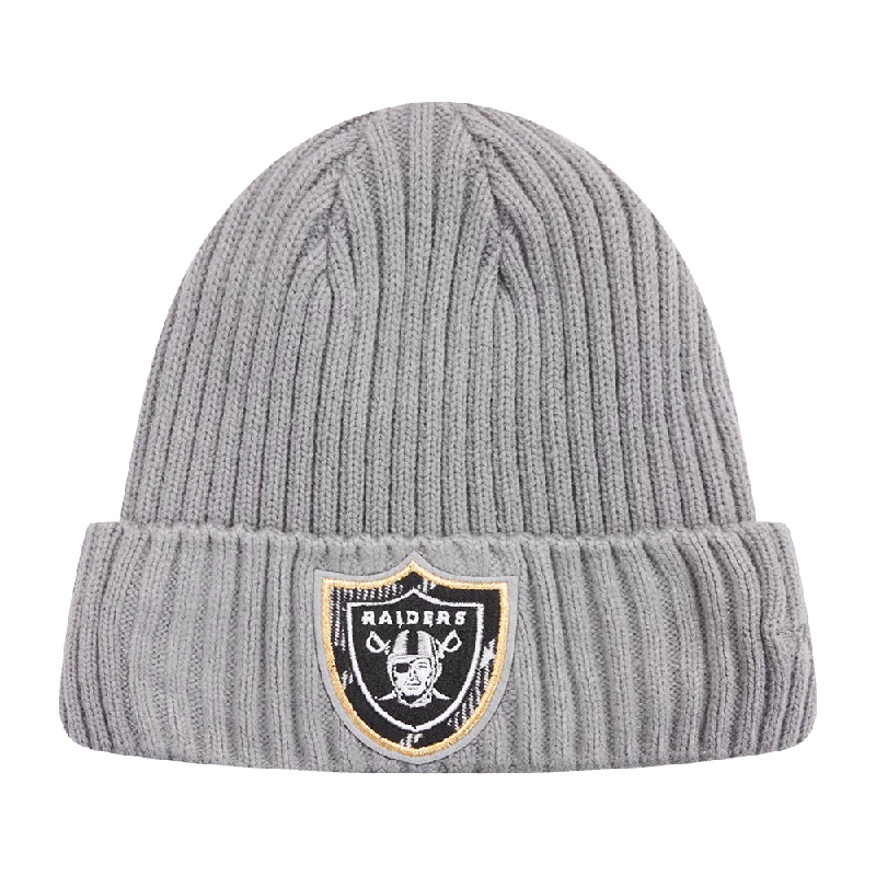 NFL LAS VEGAS RAIDERS PRO PREP KNIT BEANIE (GRAY)