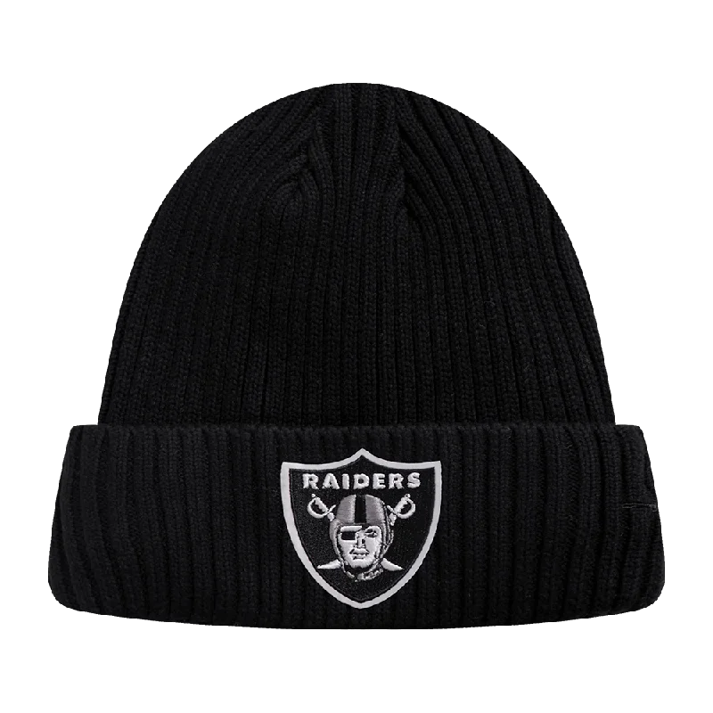 NFL LAS VEGAS RAIDERS KNIT BOX SET BEANIE (BLACK)