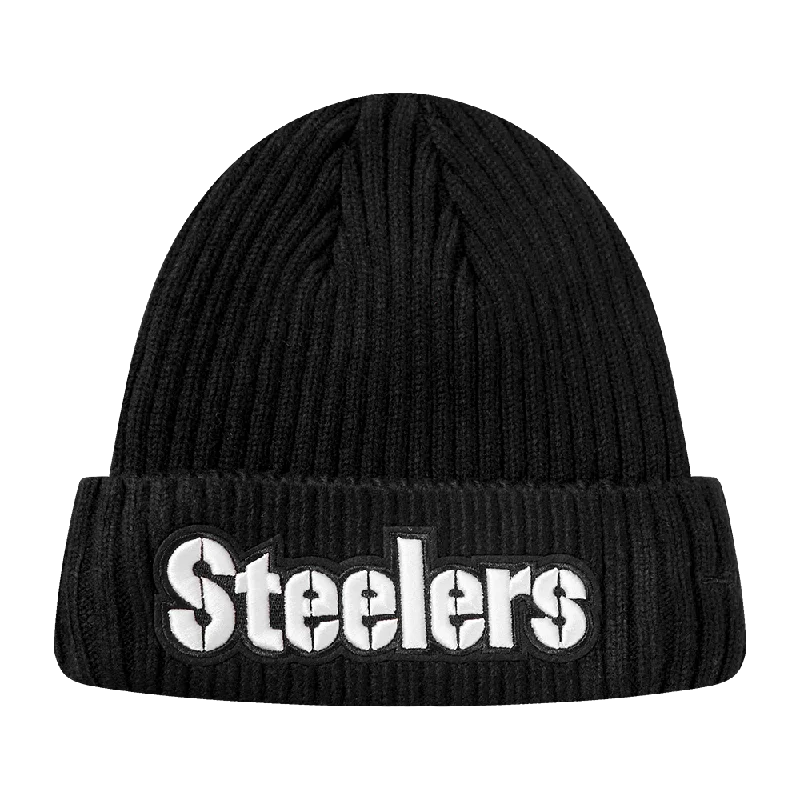 NFL PITTSBURGH STEELERS CLASSIC CORE UNISEX BEANIE (BLACK)