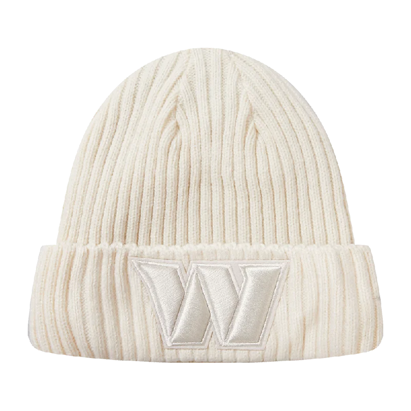 NFL WASHINGTON COMMANDERS NEUTRAL UNISEX BEANIE (EGGSHELL)