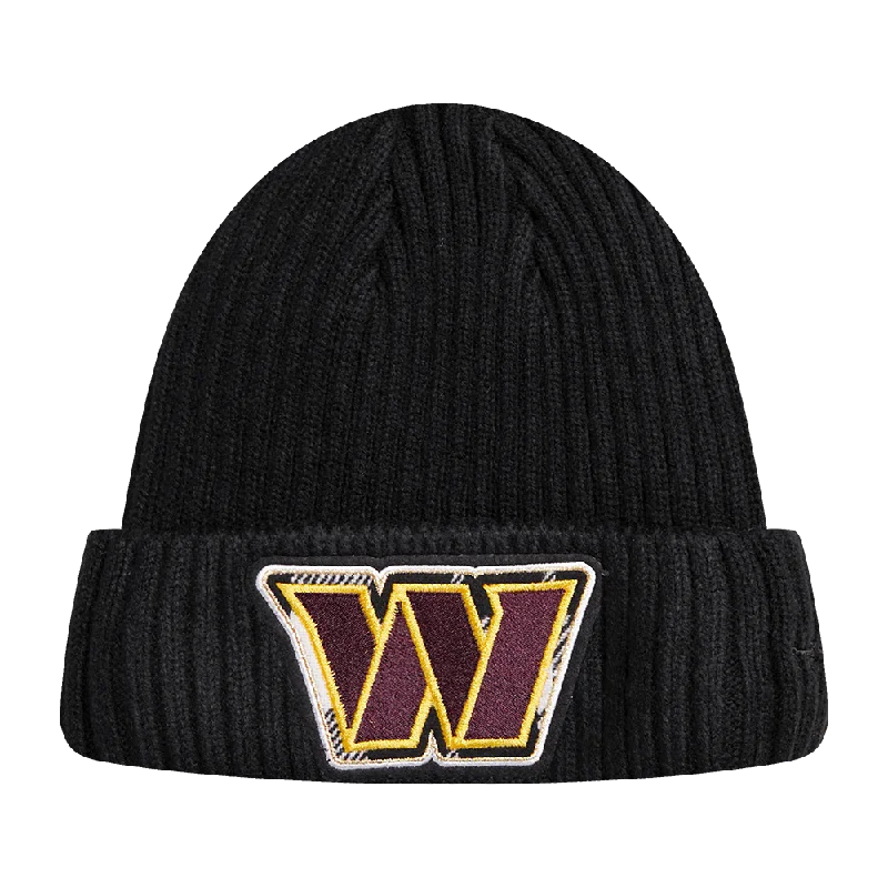 NFL WASHINGTON COMMANDERS PRO PREP KNIT BEANIE (BLACK)