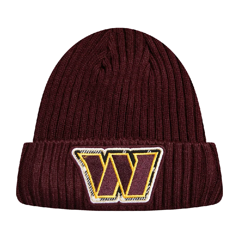 NFL WASHINGTON COMMANDERS PRO PREP KNIT BEANIE (WINE)