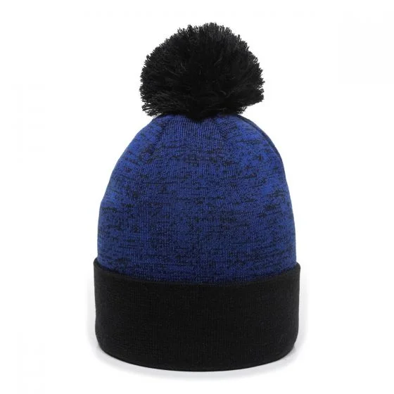 Heathered Knit Beanie with Pom