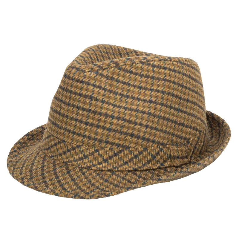 Men's Houndstooth Plaid Fedora