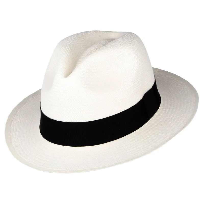 Jaxon & James Clasico Panama Fedora Hat - Bleach