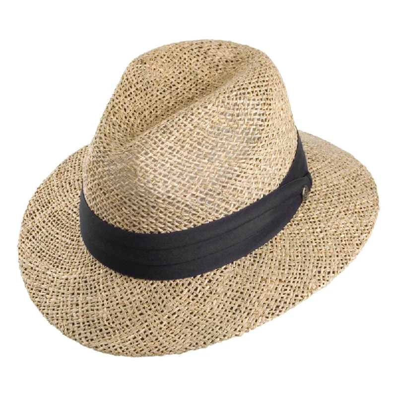 Jaxon & James Seagrass Straw Safari Fedora - Natural