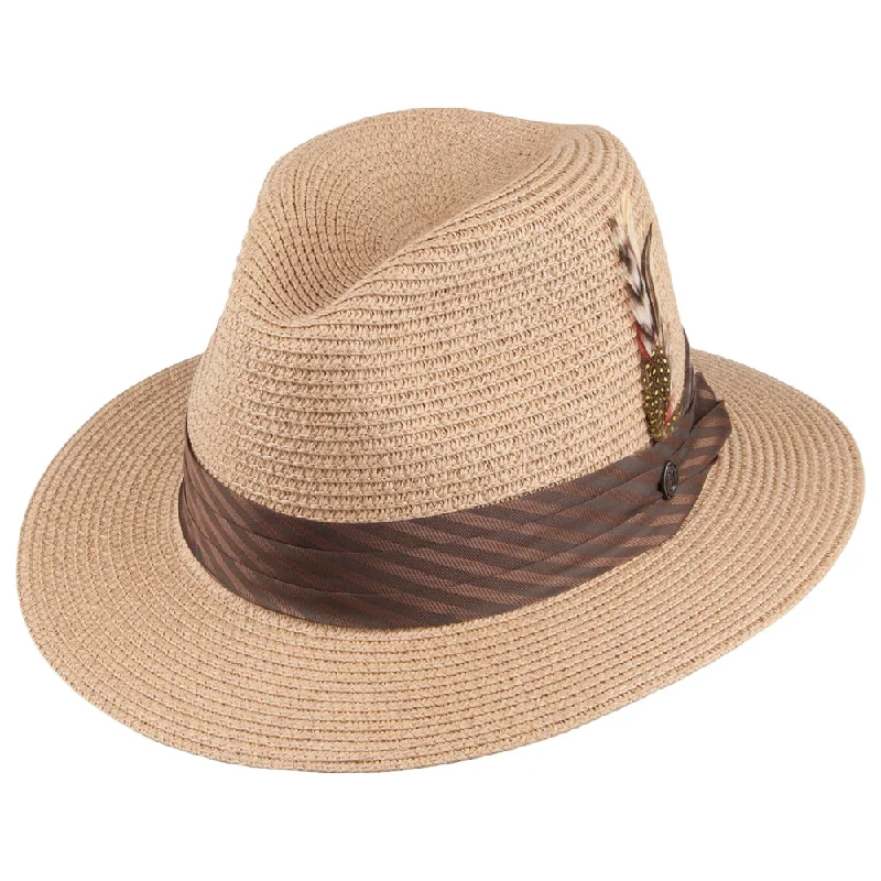 Jaxon & James Toyo Braided Fedora - Cappuccino