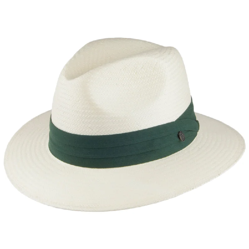 Jaxon & James Toyo Safari Fedora with Olive Band - Ivory