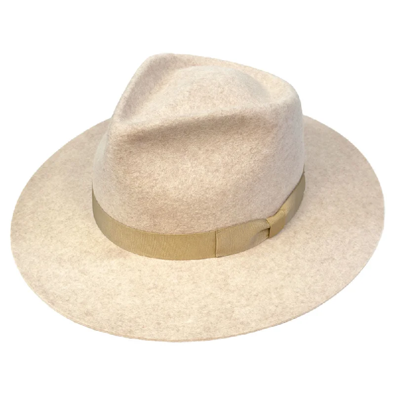 Jeanne Simmons - Wool Felt Flat Brim Fedora