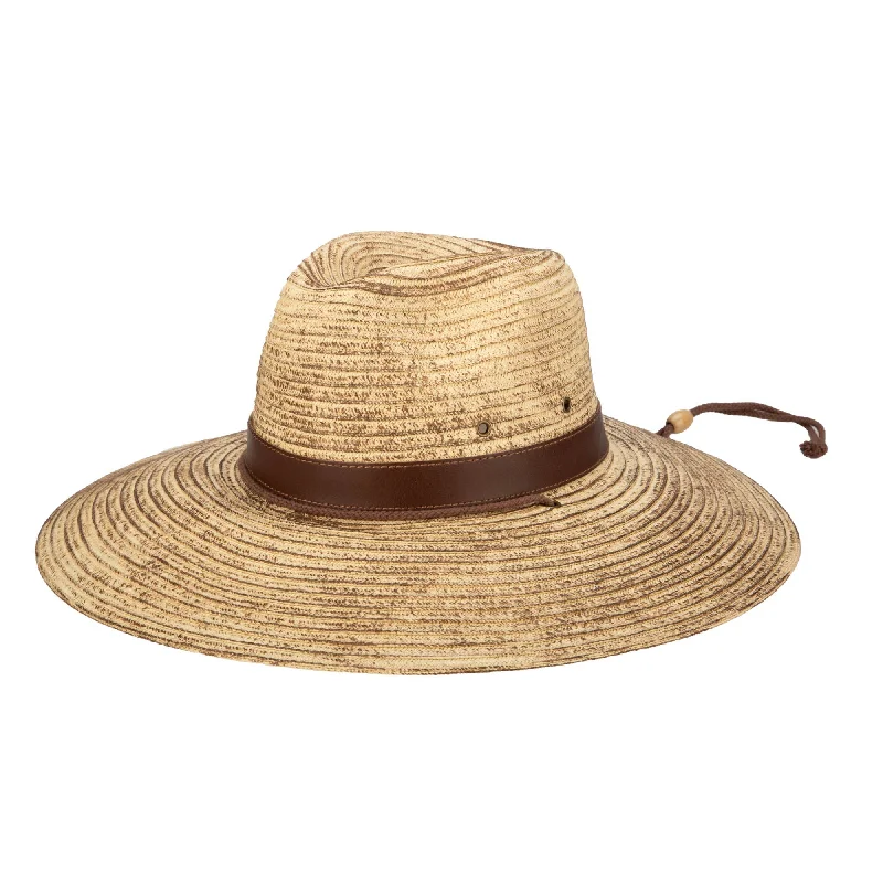 Mens Paperbraid Fedora with Leather Band and Matching Chin Chord