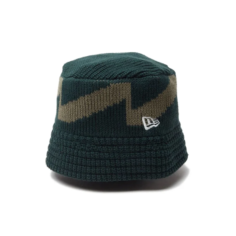 New Era Japan Pattern Dark Green Bucket Hat