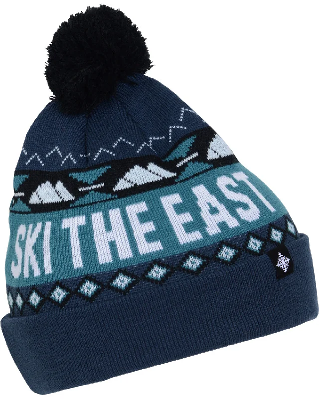 Powder Day Pom Beanie - Nor'Eastah Navy