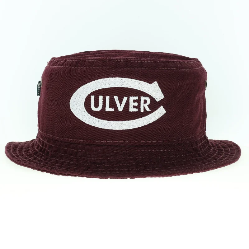 Relaxed Twill Bucket Hat - Maroon