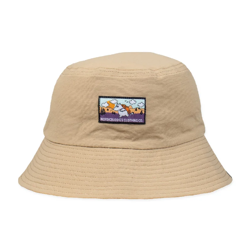 Moomintroll's Adventure Nylon Bucket Hat - Beige