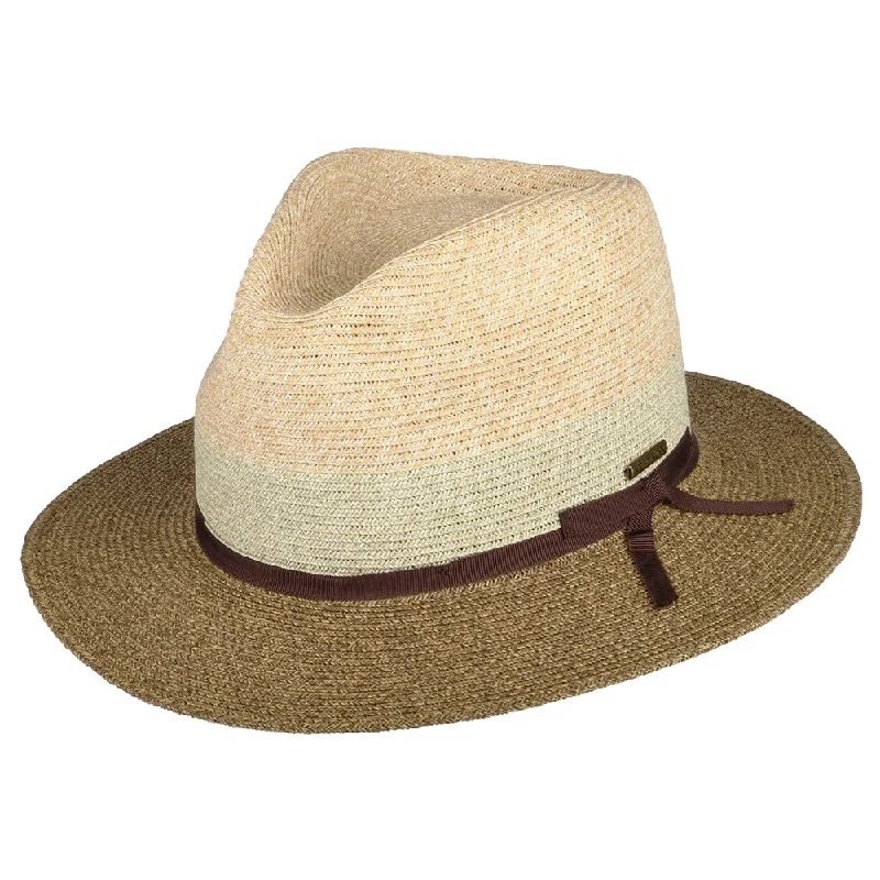 Stetson Hats Traveller Tri-Colour Safari Fedora Hat - Beige-Brown