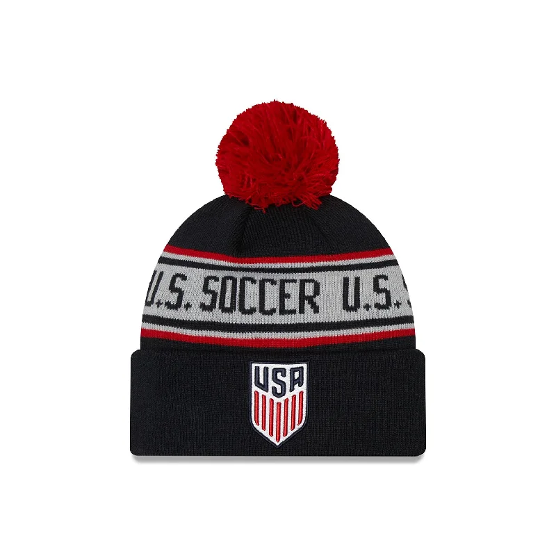 Men's New Era USMNT Knit Repeat Pom Beanie