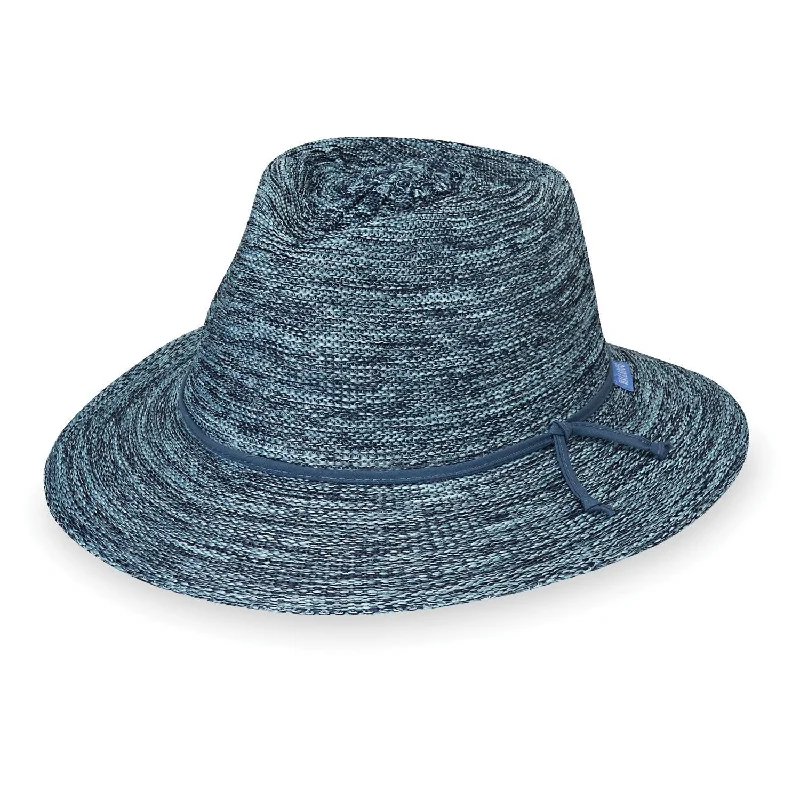 Victoria Fedora-Mixed Denim