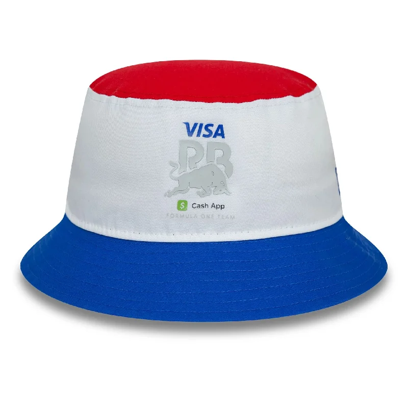 Visa Cash App RB Block White Tapered Bucket Cap