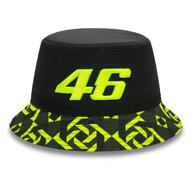 VR46 Geo Print Black Bucket Hat