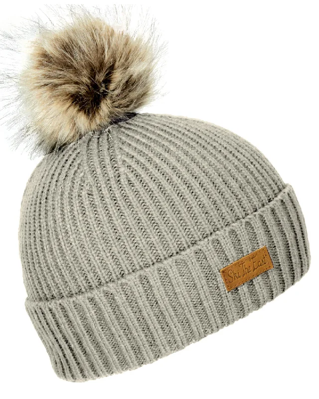 Women's Trapper Pom Beanie - Oat