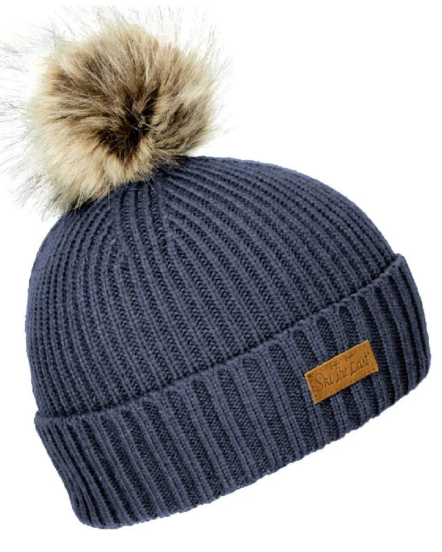 Women's Trapper Pom Beanie - Storm