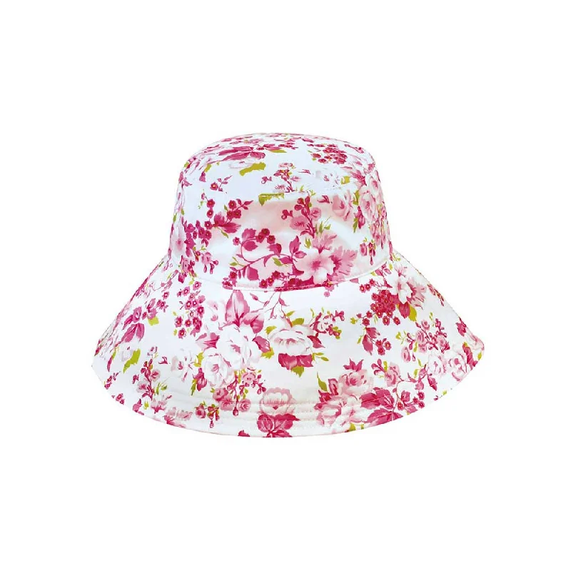 Women's Wide Brim Floral Bucket Hat