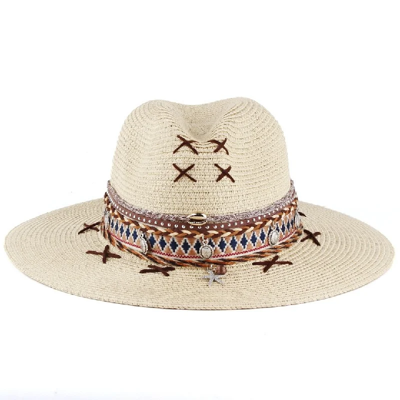 NEWBLOM Handmade creative decoration straw hat