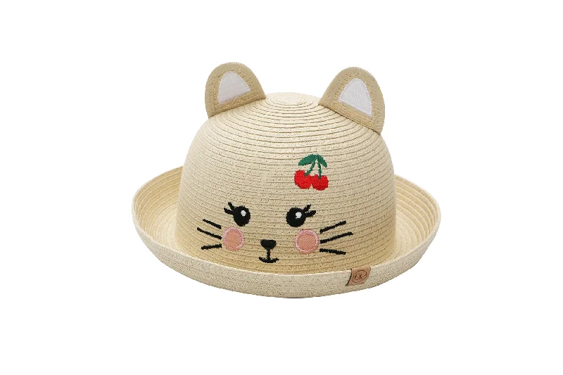 Kids Straw Hat - Cat