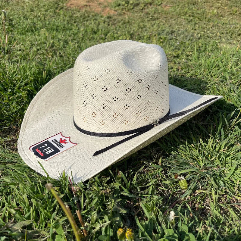 THE DIAMOND STRAW HAT - BLACK BAND