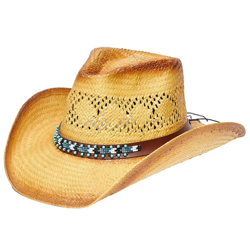 California Hat Co. Toyo Straw Beaded Hat