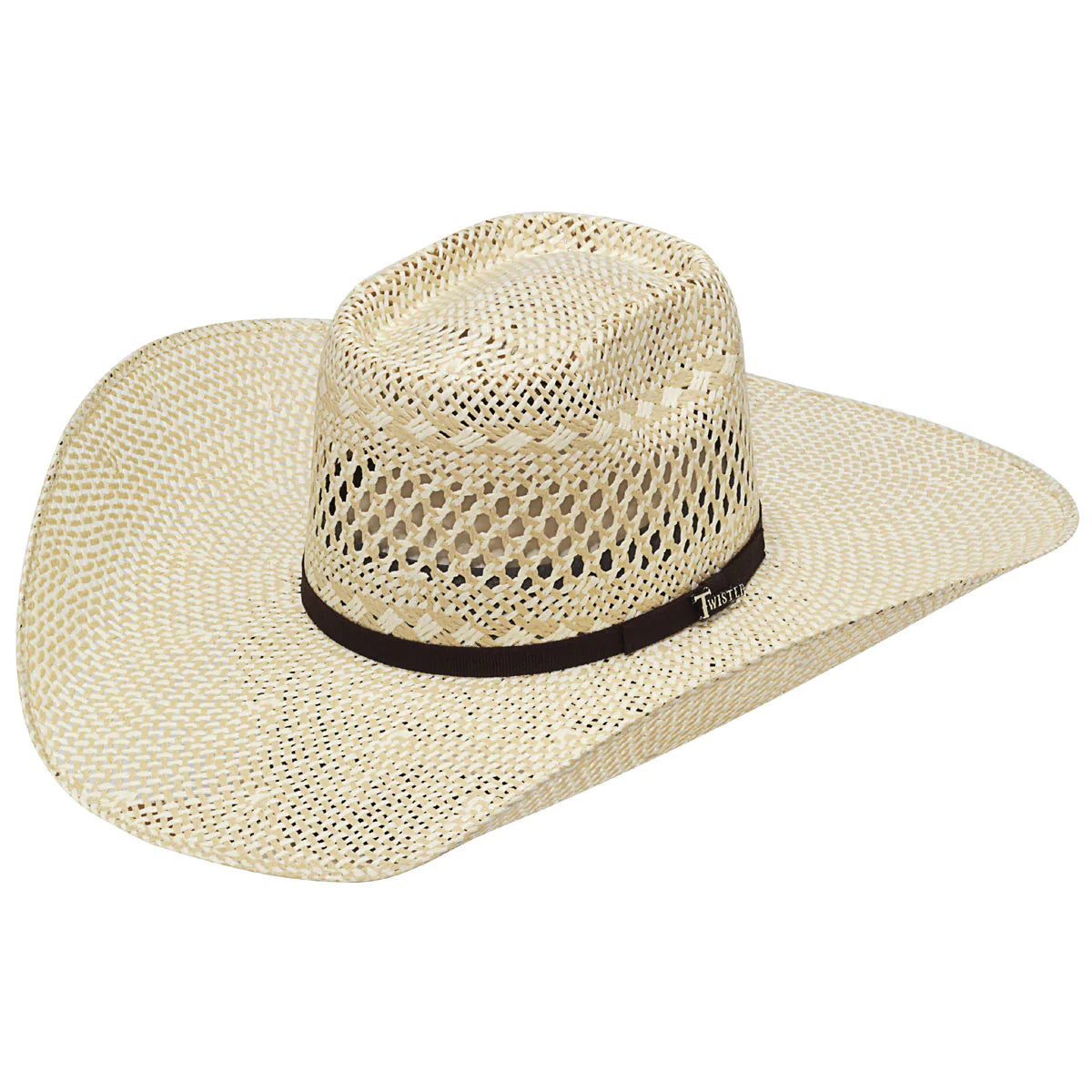 Twister Twisted Weave Bangora Brick Top Straw Hat