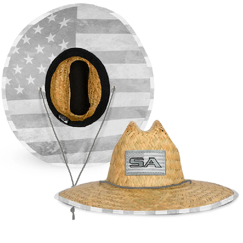 Under Brim Straw Hat | Ghost American Flag 2.0